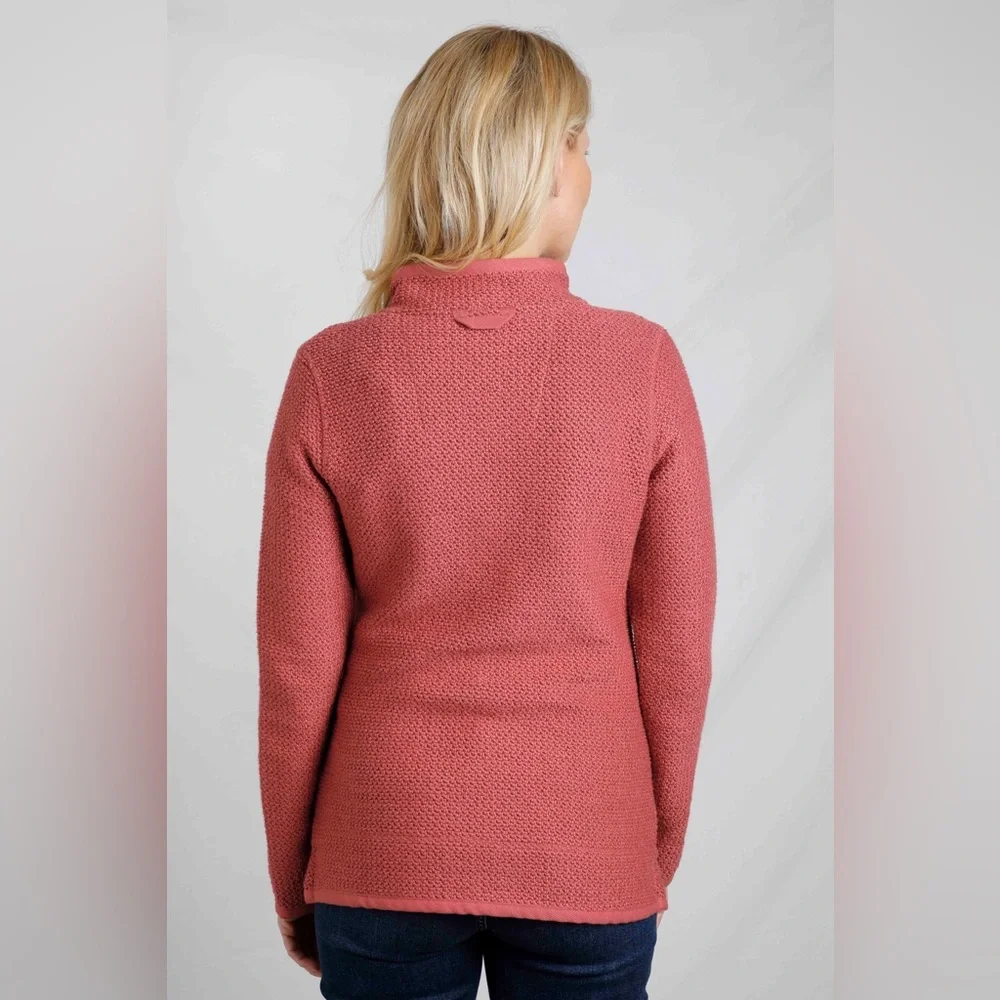 Weird Fish Sontee Full Zip Eco Macaroni Sweatshirt Rosewood - Picture 3 of 9